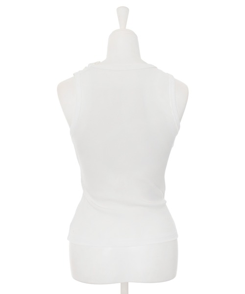 Narcissus(ナルシス)の「リボンタンクトップ《動画あり》(タンクトップ・レディース・ホワイト/ブラック・FREE)」の8枚目の写真