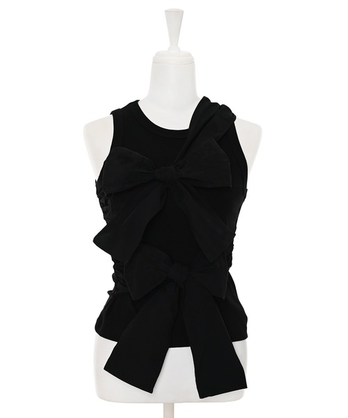 Narcissus(ナルシス)の「リボンタンクトップ《動画あり》(タンクトップ・レディース・ホワイト/ブラック・FREE)」の12枚目の写真