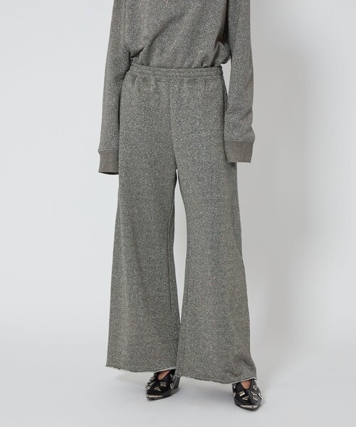 ASTRAET(アストラット)の「<ASTRAET>ラメ ウラケ スウェットワイドパンツ(その他パンツ・レディース・ライトグレー/ダークグレー・1/0)」の2枚目の写真