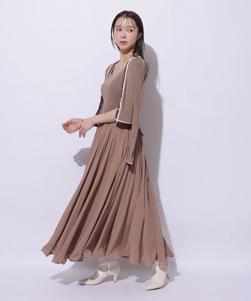 Mystrada プリーツメロードッキングワンピース　ピンク Mystrada プリーツメロードッキングワンピース ピンク Mystrada