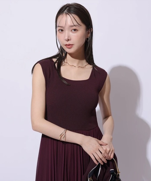 プリーツメロードッキングワンピース（ワンピース）｜Mystrada