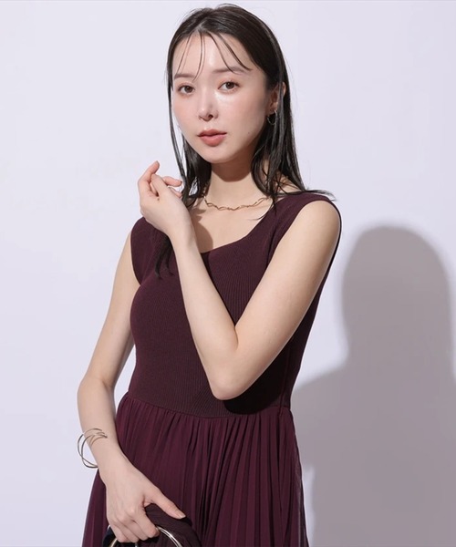 Mystrada（マイストラーダ）の「プリーツメロードッキングワンピース（ワンピース・レディース・ネイビー/レッド系その他3/キャメル/ピンク・38/36/34）」の21枚目の写真