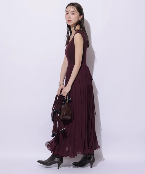 プリーツメロードッキングワンピース（ワンピース）｜Mystrada