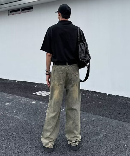 CALIFORNIA OUTFITTERS（カリフォルニア アウトフィッターズ）の「7B1 ヴィンテージライク ダメージデニム（デニムパンツ・メンズ・スモークグレー・L/M/XL）」の6枚目の写真