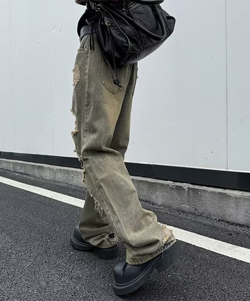 CALIFORNIA OUTFITTERS（カリフォルニア アウトフィッターズ）の「7B1 ヴィンテージライク ダメージデニム（デニムパンツ・メンズ・スモークグレー・L/M/XL）」の5枚目の写真