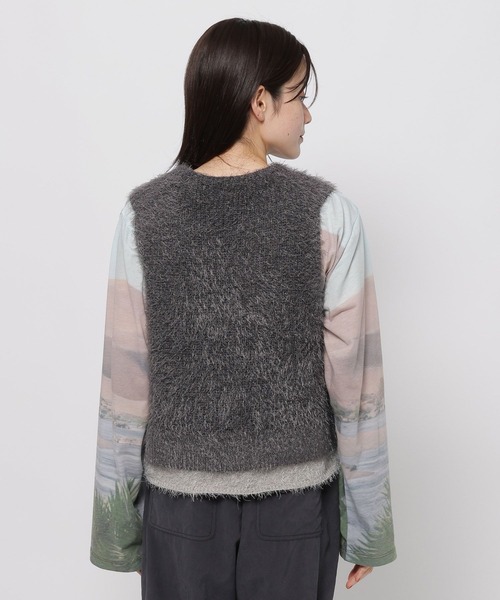 niko and...（ニコアンド）の「レイヤードフェザーベスト（ベスト・レディース・ライトグレー/チャコール・MEDIUM/LARGE）」の11枚目の写真
