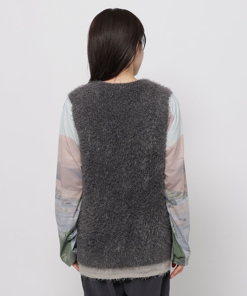 niko and...（ニコアンド）の「レイヤードフェザーベスト（ベスト・レディース・ライトグレー/チャコール・MEDIUM/LARGE）」の13枚目の写真