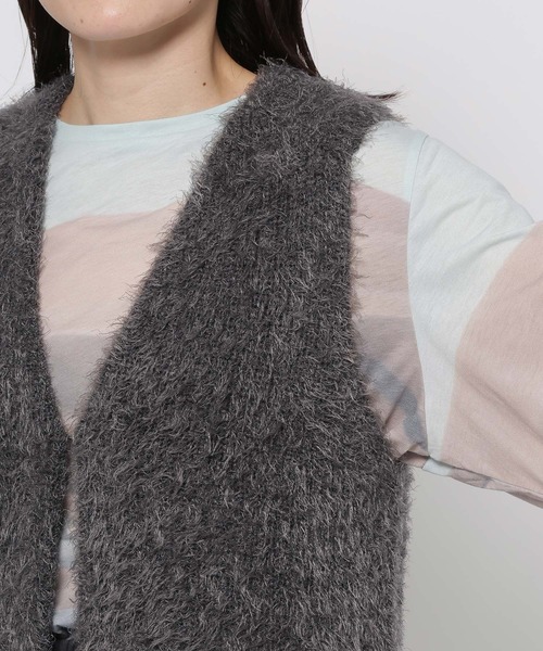 niko and...（ニコアンド）の「レイヤードフェザーベスト（ベスト・レディース・ライトグレー/チャコール・MEDIUM/LARGE）」の16枚目の写真