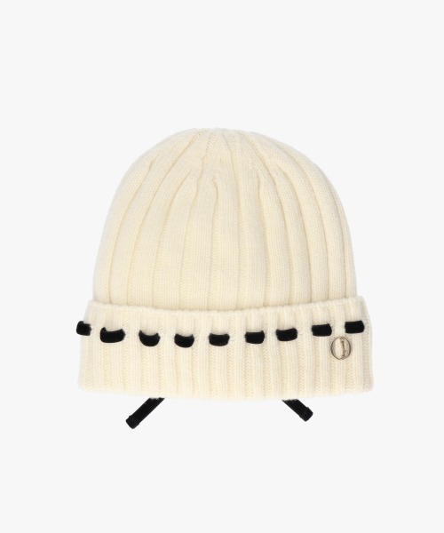 Chapeau d' O（シャポードオー）の「Chapeau d' O  Triple Ribbon Knit Watch / シャポードオー（ニットキャップ/ビーニー・レディース・グレー/ホワイト/ピンク・FREE）」の16枚目の写真