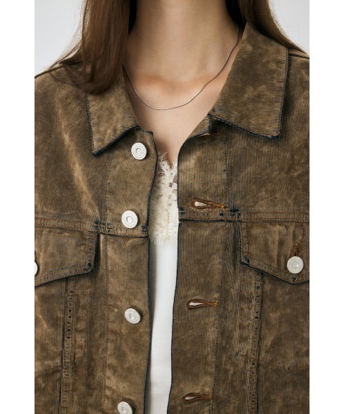 MOUSSY(マウジー)の「【セットアップ対応】OVERSIZED CORDUROY ジャケット(ブルゾン・レディース・ベージュ/カーキ/ダークブラウン・FREE)」の4枚目の写真