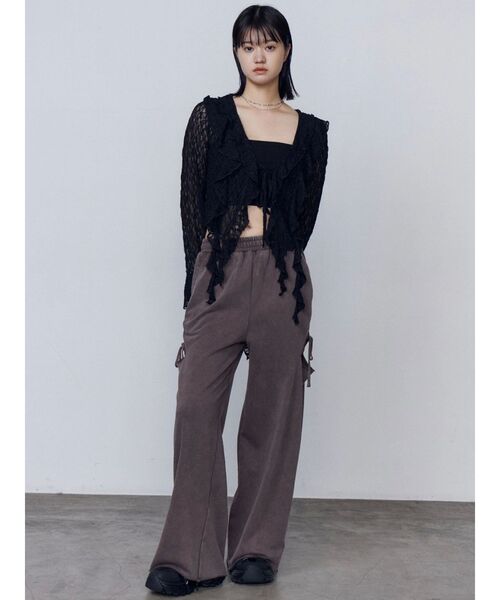 EMODA（エモダ）の「ラッフルハングクロップドブラウス（シャツ/ブラウス・レディース・ブラック/グレー/ベージュ・FREE）」の15枚目の写真