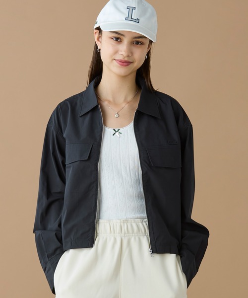 LACOSTE（ラコステ）の「ジップアップブルゾンシャツ（シャツ/ブラウス・レディース・ブラック/ベージュ・40/38/36/34）」の10枚目の写真