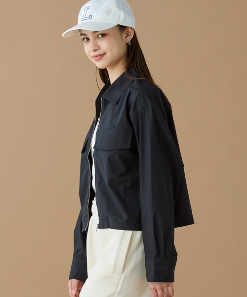 LACOSTE（ラコステ）の「ジップアップブルゾンシャツ（シャツ/ブラウス・レディース・ブラック/ベージュ・40/38/36/34）」の9枚目の写真