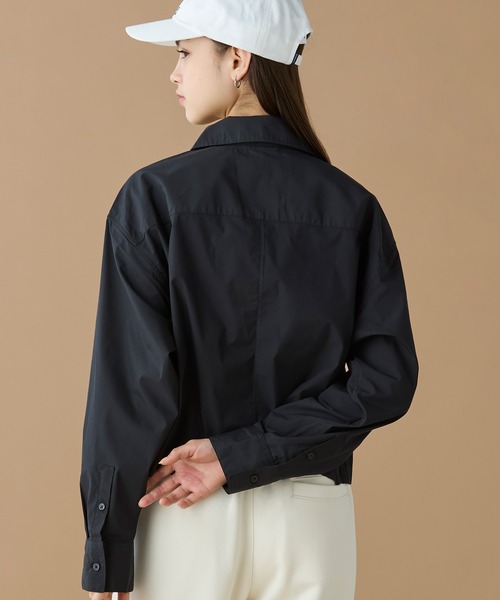 LACOSTE（ラコステ）の「ジップアップブルゾンシャツ（シャツ/ブラウス・レディース・ブラック/ベージュ・40/38/36/34）」の21枚目の写真