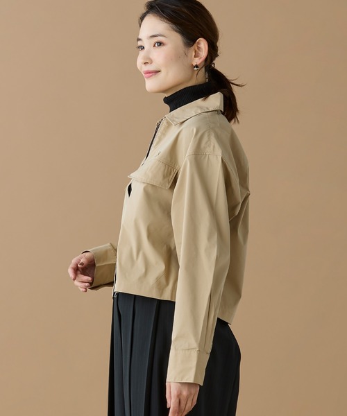 LACOSTE（ラコステ）の「ジップアップブルゾンシャツ（シャツ/ブラウス・レディース・ブラック/ベージュ・40/38/36/34）」の13枚目の写真