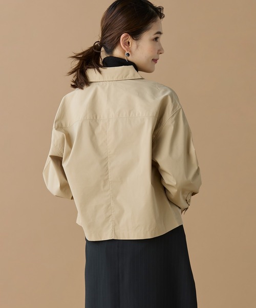 LACOSTE（ラコステ）の「ジップアップブルゾンシャツ（シャツ/ブラウス・レディース・ブラック/ベージュ・40/38/36/34）」の6枚目の写真