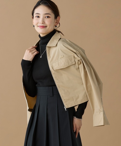 LACOSTE（ラコステ）の「ジップアップブルゾンシャツ（シャツ/ブラウス・レディース・ブラック/ベージュ・40/38/36/34）」の17枚目の写真
