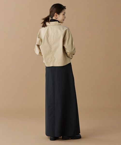 LACOSTE（ラコステ）の「ジップアップブルゾンシャツ（シャツ/ブラウス・レディース・ブラック/ベージュ・40/38/36/34）」の5枚目の写真