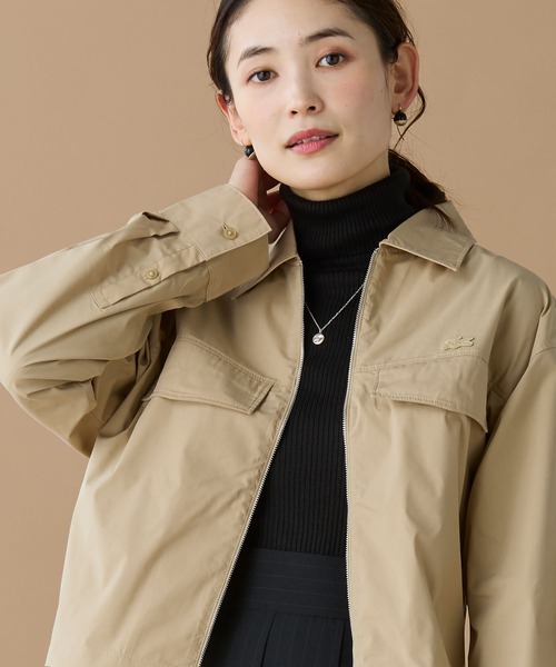 LACOSTE（ラコステ）の「ジップアップブルゾンシャツ（シャツ/ブラウス・レディース・ブラック/ベージュ・40/38/36/34）」の16枚目の写真