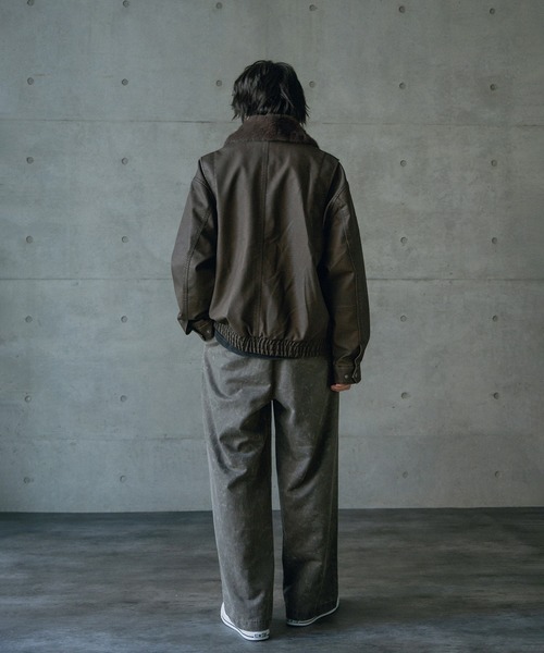 RATTLE TRAP(ラトルトラップ)の「スエードコーティングツータックワイドパンツ(その他パンツ・メンズ・ブラック/グレー・L/M)」の8枚目の写真