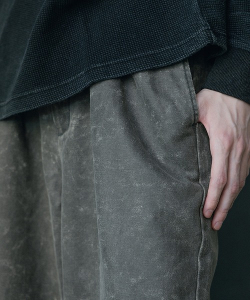 セール】スエードコーティングツータックワイドパンツ（その他パンツ