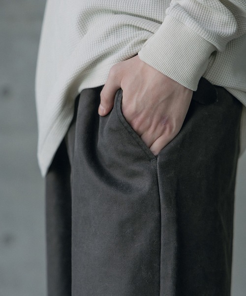 RATTLE TRAP(ラトルトラップ)の「スエードコーティングツータックワイドパンツ(その他パンツ・メンズ・ブラック/グレー・L/M)」の18枚目の写真