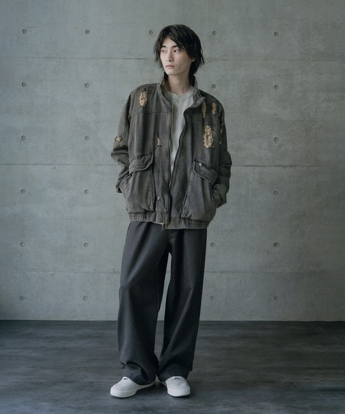 RATTLE TRAP(ラトルトラップ)の「スエードコーティングツータックワイドパンツ(その他パンツ・メンズ・ブラック/グレー・L/M)」の5枚目の写真