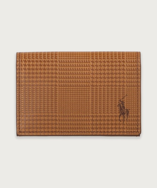 POLO RALPH LAUREN(ポロ ラルフ ローレン)の「エンボスレザー カードケース(名刺入れ・メンズ・ブラウン/ブラック・FREE)」の2枚目の写真