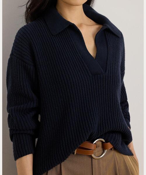 ウールブレンド ポロ セーター（ニット/セーター）｜LAUREN RALPH