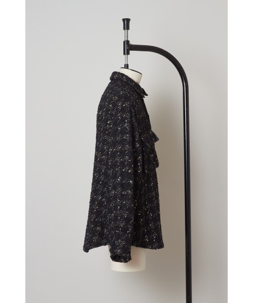 SHINYAKOZUKA（シンヤコヅカ）の「HIS WORK SHIRT（シャツ/ブラウス・メンズ・ブラック/オフホワイト・MEDIUM/X-SMALL/LARGE）」の5枚目の写真