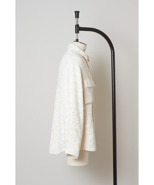 SHINYAKOZUKA（シンヤコヅカ）の「HIS WORK SHIRT（シャツ/ブラウス・メンズ・ブラック/オフホワイト・MEDIUM/X-SMALL/LARGE）」の7枚目の写真