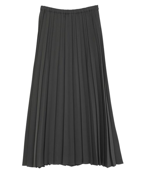 Green　Parks（グリーンパークス）の「サテン変形プリーツスカート（スカート・レディース・ブラウン/グリーン/ブラック/チャコールグレー・FREE）」の8枚目の写真