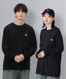 Purple&Yellow（パープルアンドイエロー）の「ワンポイントプリント長袖Ｔシャツ（Tシャツ/カットソー）」