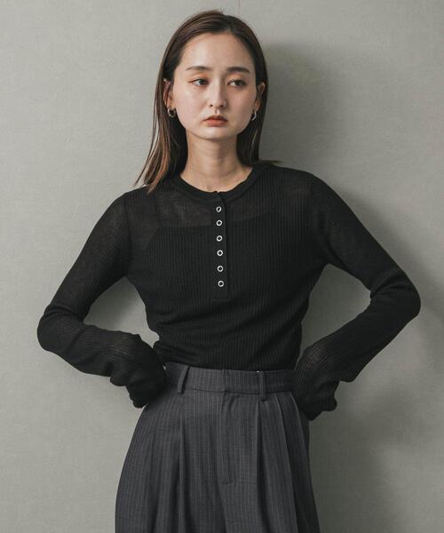 セール】シアーヘンリーネックセーター（ニット/セーター）｜SENSE OF