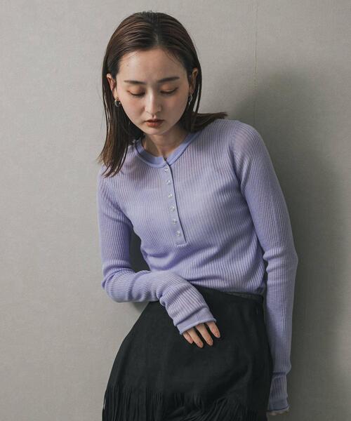 セール】シアーヘンリーネックセーター（ニット/セーター）｜SENSE OF