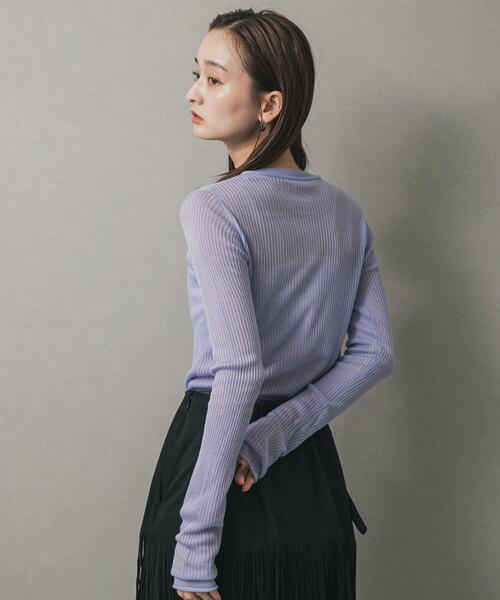 セール】シアーヘンリーネックセーター（ニット/セーター）｜SENSE OF