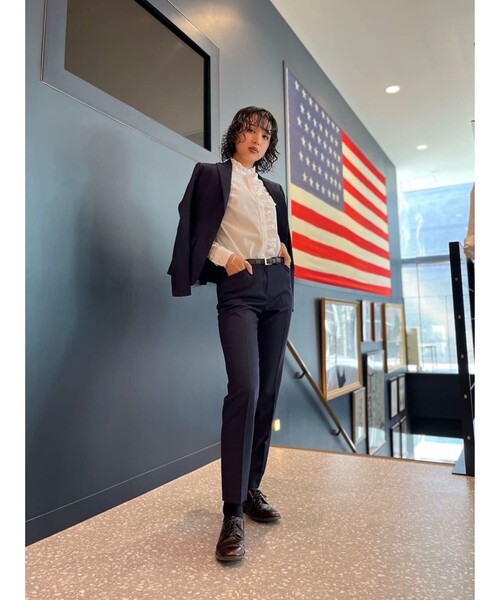 セール】ウール グレンチェック クロップド ドレスパンツ（その他