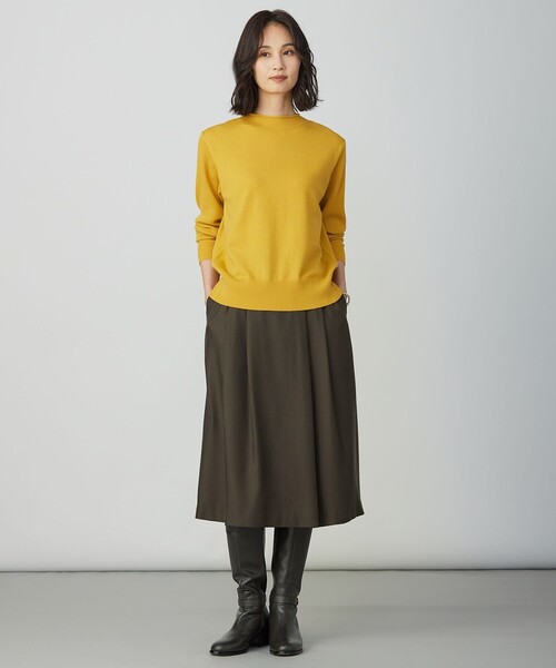 J.PRESS Ladies(J.プレス レディス)の「CUPRAツイル タック スカート(スカート・レディース・ブラウン系/グレー系・S/XS)」の6枚目の写真