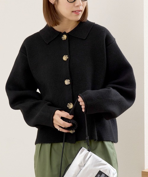 エトロ＊ふわとろウール クルーネックニットカーディガン＊ブラック エトロ＊ふわとろウール クルーネックニットカーディガン＊ブラック