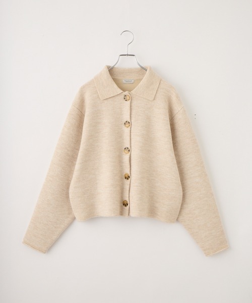 襟付きジャガードニットカーディガン【THE CRAFT CREW PRODUCTS