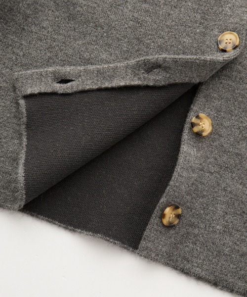 THE CRAFT CREW PRODUCTS(ザクラフトクループロダクツ)の「襟付きジャガードニットカーディガン【THE CRAFT CREW PRODUCTS】(カーディガン/ボレロ・レディース・チャコールグレー/ブラック/アイボリー・FREE)」の11枚目の写真