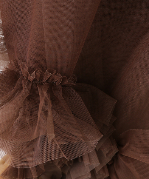VIVIANO（ヴィヴィアーノ）の「【VIVIANO / ヴィヴィアーノ】 Flower Tulle Skirt（スカート・レディース・ブラウン・FREE）」の8枚目の写真