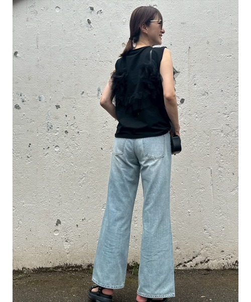 Day and Grade(デイアンドグレイド)の「【前田ゆかセレクト】チュールドッキングプルオーバー(Tシャツ/カットソー・レディース・グレー/ブラック・FREE)」の18枚目の写真