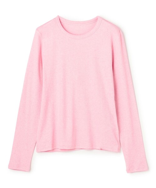UNFILO(アンフィーロ)の「【新色追加】コットンカシミヤ クルーネックカットソー(Tシャツ/カットソー・レディース・黄土色系/ホワイト系/ブラック系/スモーキーグリーン系/ローズ系/ブラック系2/ブラック系1/グレー系・LARGE/MEDIUM/SMALL)」の8枚目の写真