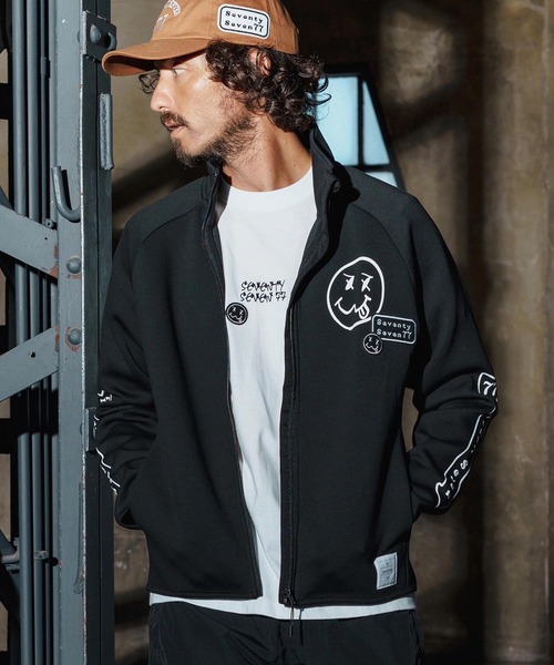 seventy seven(セブンティセブン)の「mj11123-cardboard stand collar JKT(smile&arrow) スタンドカラージャケット(7725W070)(その他アウター・メンズ・ブラック/トップグレー・XL/L/M/S)」の6枚目の写真