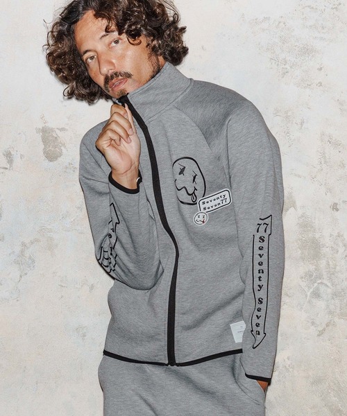 seventy seven(セブンティセブン)の「mj11123-cardboard stand collar JKT(smile&arrow) スタンドカラージャケット(7725W070)(その他アウター・メンズ・ブラック/トップグレー・XL/L/M/S)」の4枚目の写真