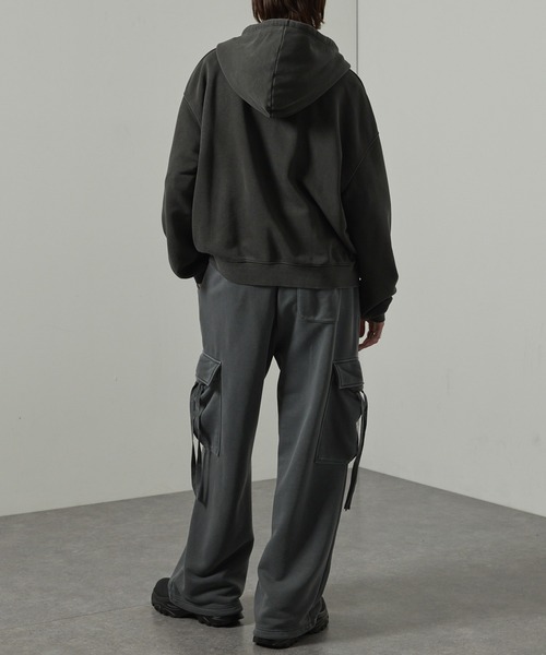 gain tip design カーゴスウェットパンツ ルード バイカー セール】【Alfred Alex】ヴィンテージ加工 ピグメント/バイオ