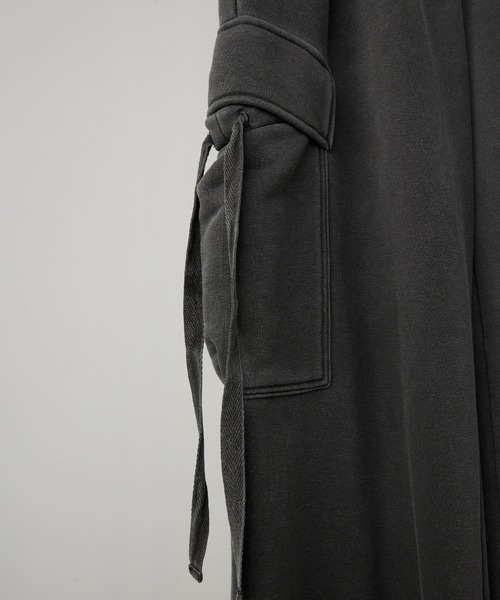 Alfred Alex（アルフレッドアレックス）の「【Alfred Alex】ヴィンテージ加工 ピグメント/バイオウォッシュ裾ドローコード 2WAYワイドカーゴスウェットパンツ【セットアップ対応】（カーゴパンツ・メンズ・チャコール/ブラック/グレー系・S/M/L）」の17枚目の写真