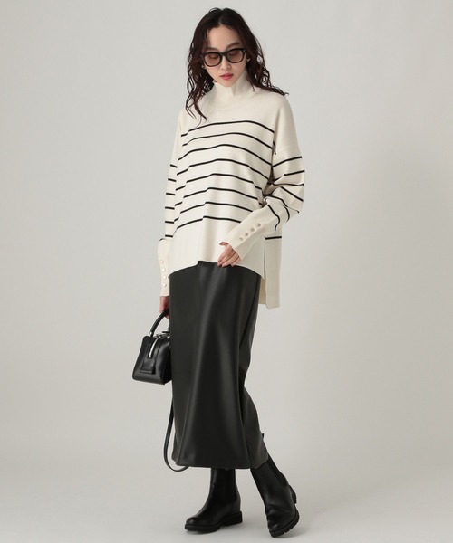 Elura（エルーラ）の「もっちりモイストハイネックプルオーバー/582760（ニット/セーター・レディース・ホワイト系その他/ブラウン/ホワイト/ブラック/ブルー/オレンジ・LARGE/MEDIUM）」の20枚目の写真