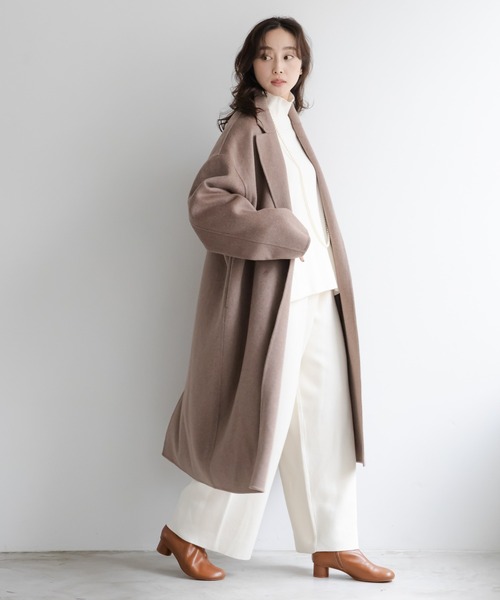 Elura（エルーラ）の「もっちりモイストハイネックプルオーバー/582760（ニット/セーター・レディース・ホワイト系その他/ブラウン/ホワイト/ブラック/ブルー/オレンジ・LARGE/MEDIUM）」の9枚目の写真